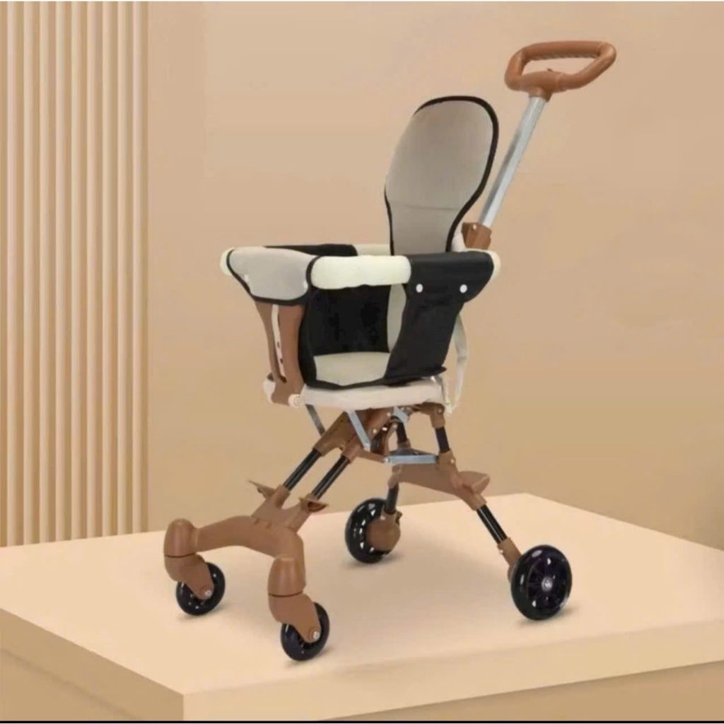 Xe đẩy gấp gọn, xe đẩy du lịch cho bé/ Xe đẩy hai chiều, quai sốp có khóa bánh an toàn BI BÔ SHOP