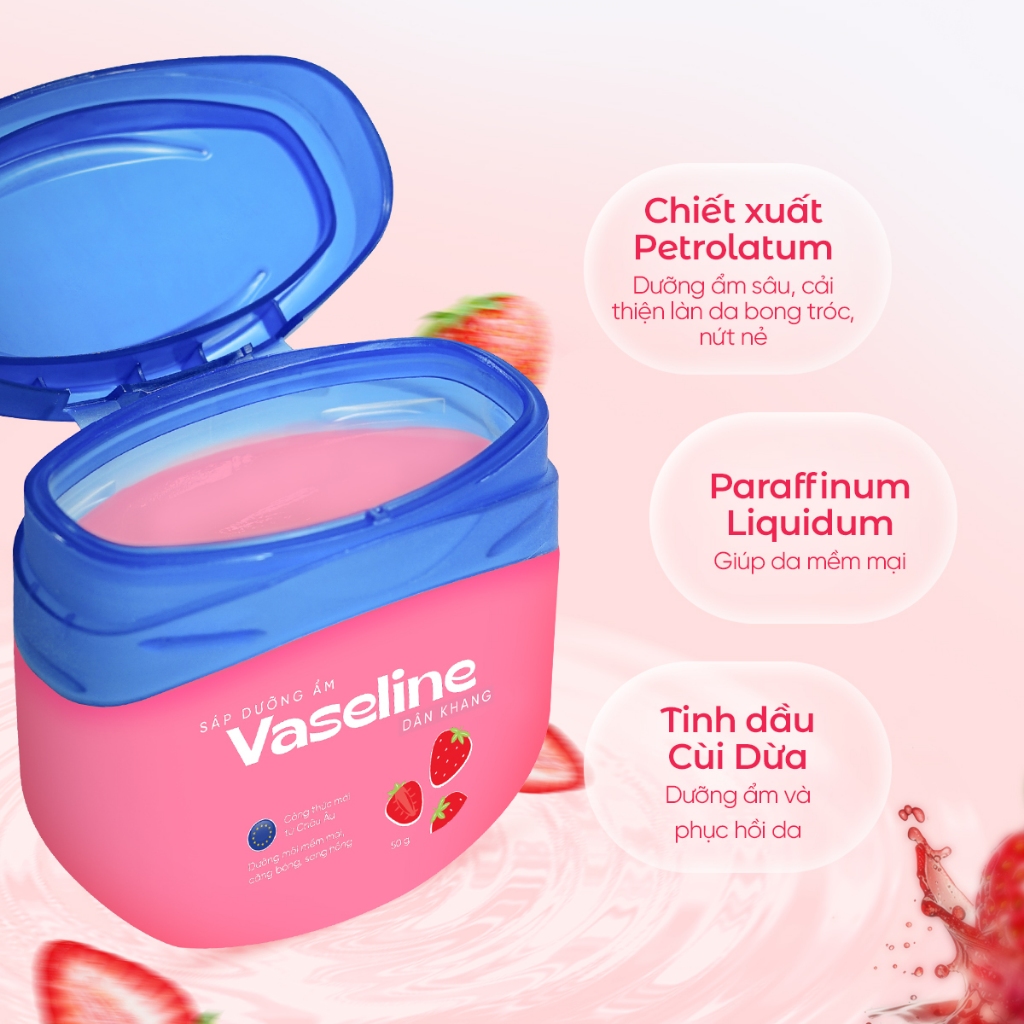 Sáp dưỡng đa năng Vaseline Dân Khang dưỡng ẩm giảm tình trạng da khô nứt nẻ hũ 7g/50g