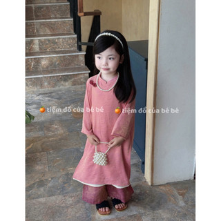 10-20kg | Áo dài bé gái Áo dài 4 tà cho Bé gái Tặng dây chuyền Chất liệu tơ nhũ óng cao cấp Áo dài Tết bé gái đẹp 2026