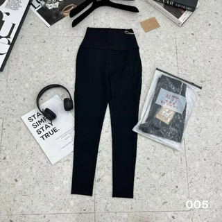 Quần Legging M. IU Cạp Cao Chất Vải Mì Hàn co giãn thoải mái cạp cao tôn dáng và gọn bụng có túi trước