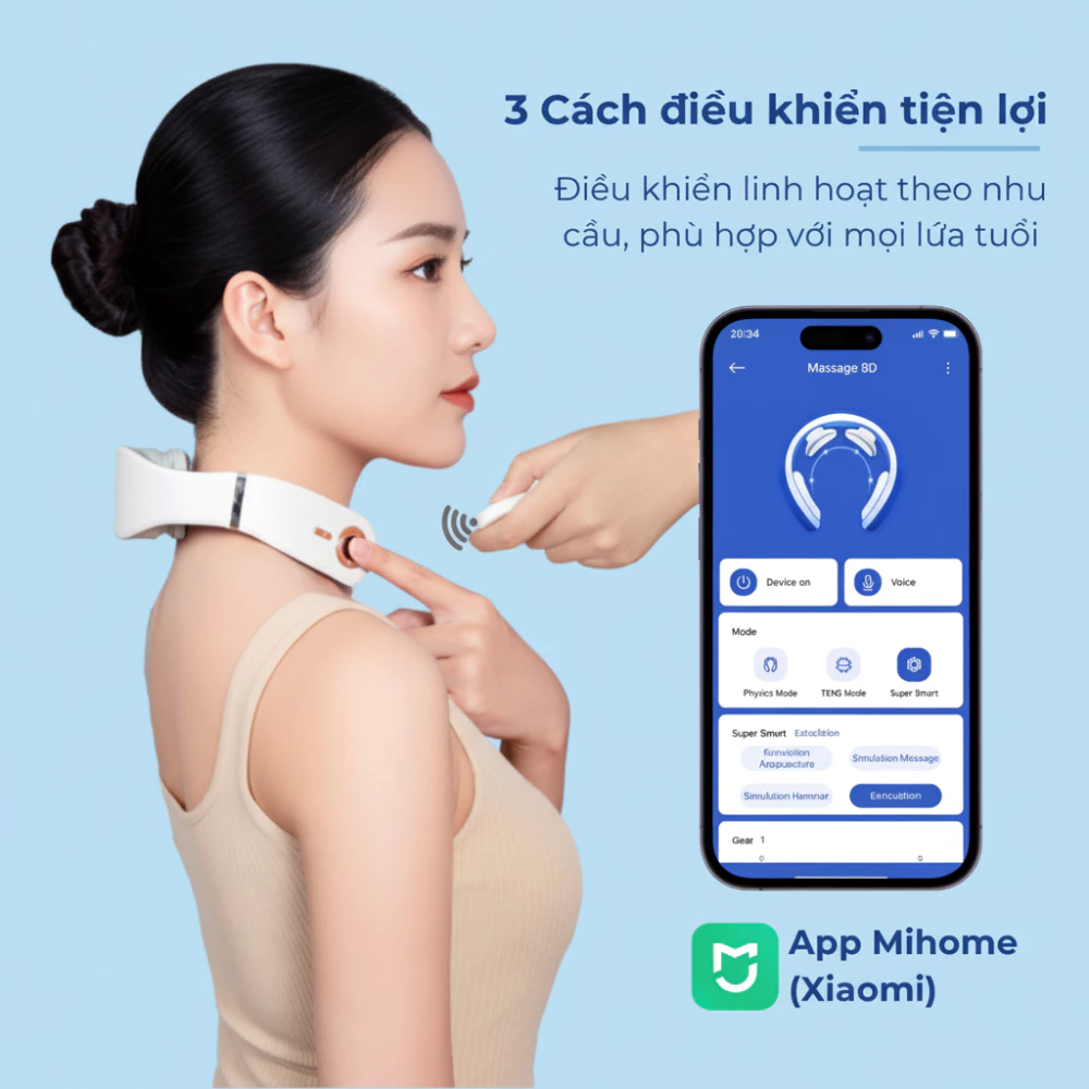 3 cách điều khiển máy massage