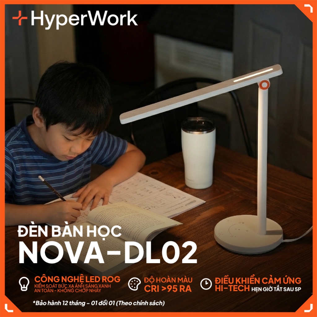 Đèn bàn học chống cận HyperWork Nova DL02 | Đèn LED bảo vệ mắt, không ...