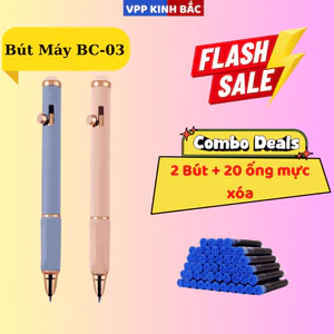 Bút Máy Bấm Cài Học Sinh – Tay Cầm Cao Su Chống Mỏi, Bấm Gọn Tiện Dụng.