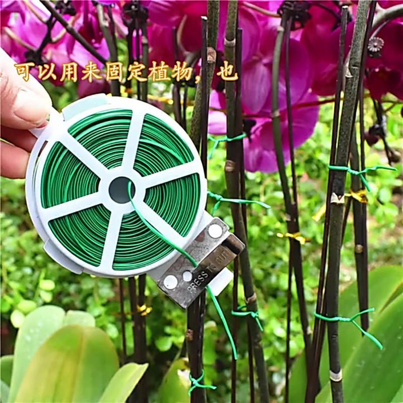 Cuộn dây kẽm bọc nhựa buộc đồ buộc cây cảnh đa năng kèm dao cắt