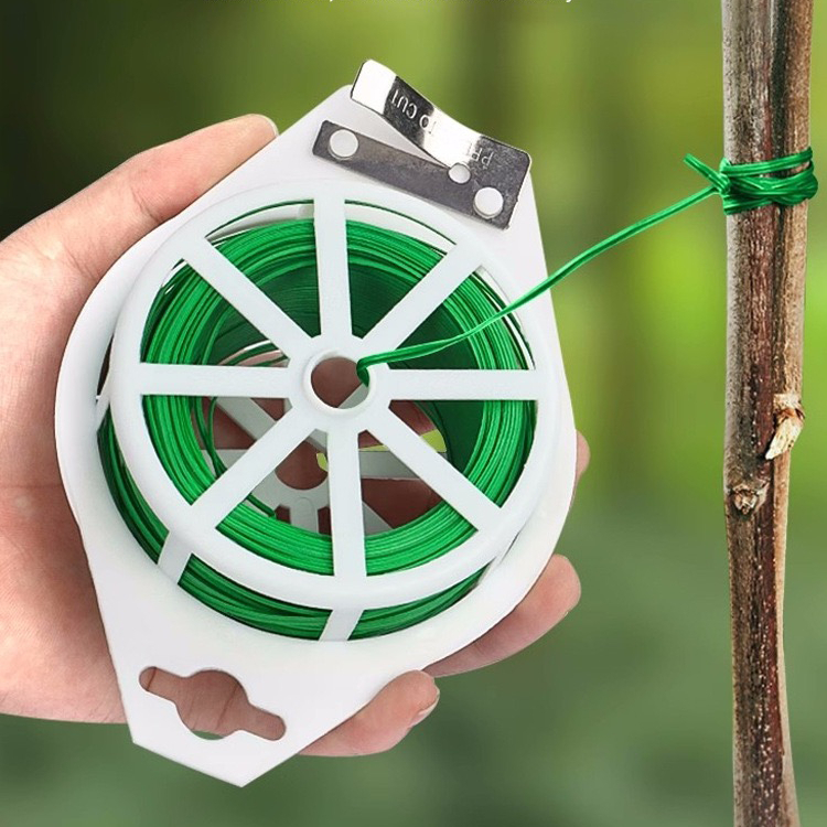 Cuộn dây kẽm bọc nhựa buộc đồ buộc cây cảnh đa năng kèm dao cắt