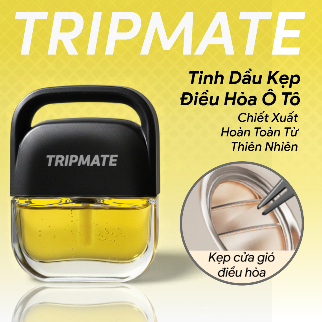 Tinh dầu thơm ô tô TRIPMATE, kẹp gió điều hòa, khử mùi hôi, 100% tự ...