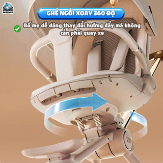 Xe Đẩy Gấp Gọn Cho Bé VINNG Q11 Đảo 2 Chiều Tích Hợp Quạt Mát Thoáng Khí Và Hệ Thống Giảm Xóc