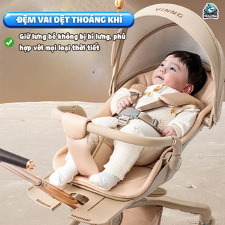 Xe Đẩy Gấp Gọn Cho Bé VINNG Q11 Đảo 2 Chiều Tích Hợp Quạt Mát Thoáng Khí Và Hệ Thống Giảm Xóc