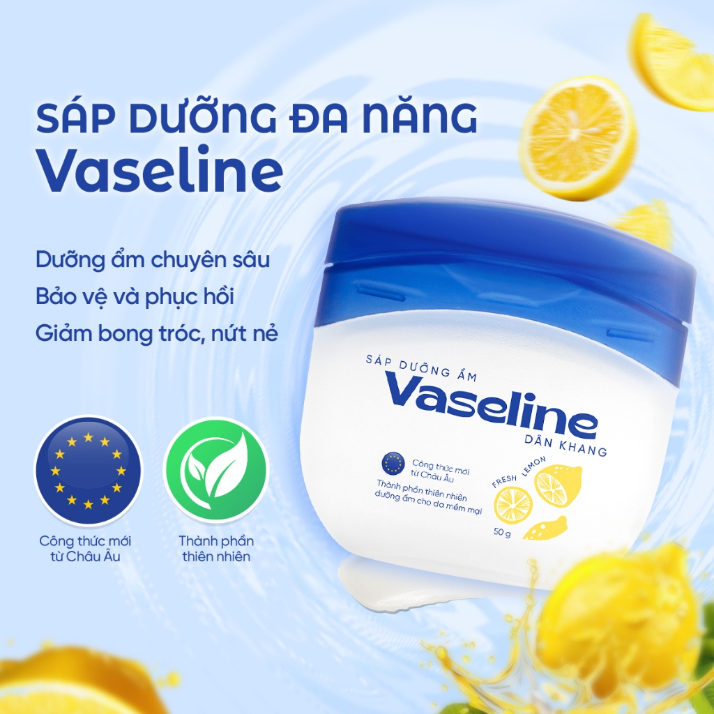Sáp dưỡng đa năng Vaseline Dân Khang dưỡng ẩm giảm tình trạng da khô nứt nẻ hũ 7g/50g