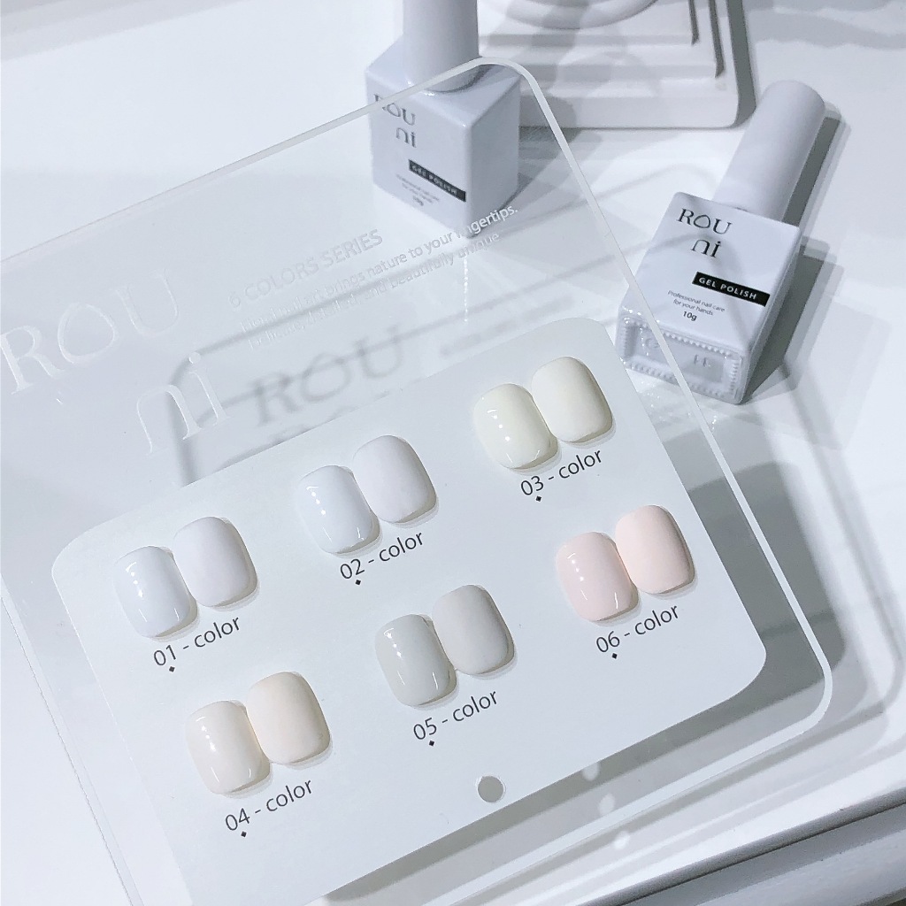 Set ROUni sơn gel màu trắng thanh lịch, thời thượng 2026 chuyên dụng cho tiệm nail