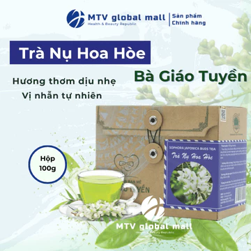 Trà Nụ Hoa Hòe Bà Giáo Tuyền Giúp Tốt Cho Tim Mạch Ổn Định Huyết Áp Giảm Stress, Ngủ Ngon Hộp 100g