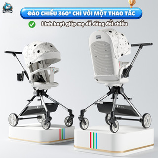 Xe Đẩy Cho Bé Vinng Q7 Chính Hãng, Xe Đẩy Gấp Gọn Đảo Chiều 360 Độ Tiện Lợi, Có Giảm Xóc An Toàn