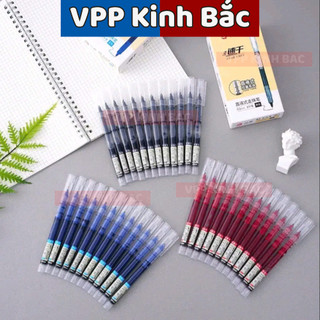 Combo 50 bút gel ngòi kim G03 bút nước, ống mực 0.5mm 3 màu đen xanh đỏ viết mực đẹp nét đều văn phòng phẩm