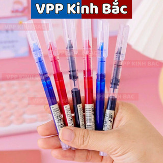 Combo 50 bút gel ngòi kim G03 bút nước, ống mực 0.5mm 3 màu đen xanh đỏ viết mực đẹp nét đều văn phòng phẩm