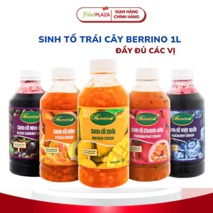 Sinh Tố Trái Cây Berrino 1L Đầy Đủ Các Vị, Mứt Trái Cây Pha Chế Siêu Ngon