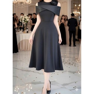Đầm xoè choàng vai sang trọng hàng cao cấp mm 2025a