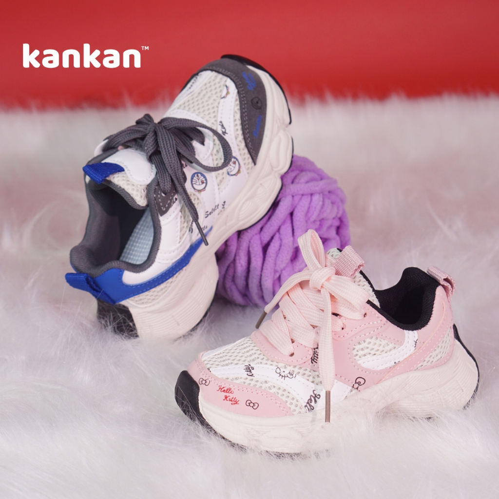Giày Thể Thao Cho Bé KanKanStore Họa Tiết Doraemon Kitty Êm Chân Đáng Yêu KA117