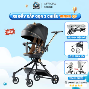 Xe Đẩy Cho Bé Vinng Q7 Cao Cấp, Xe Đẩy Trẻ Em Gấp Gọn Đảo Chiều 3 Chế Độ Ngả Lưng Tiện Lợi, Bánh Xe Giảm Xóc An Toàn