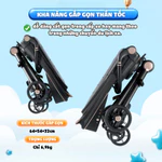 Xe Đẩy Cho Bé Vinng Q7 Cao Cấp, Xe Đẩy Trẻ Em Gấp Gọn Đảo Chiều 3 Chế Độ Ngả Lưng Tiện Lợi, Bánh Xe Giảm Xóc An Toàn — ảnh 6
