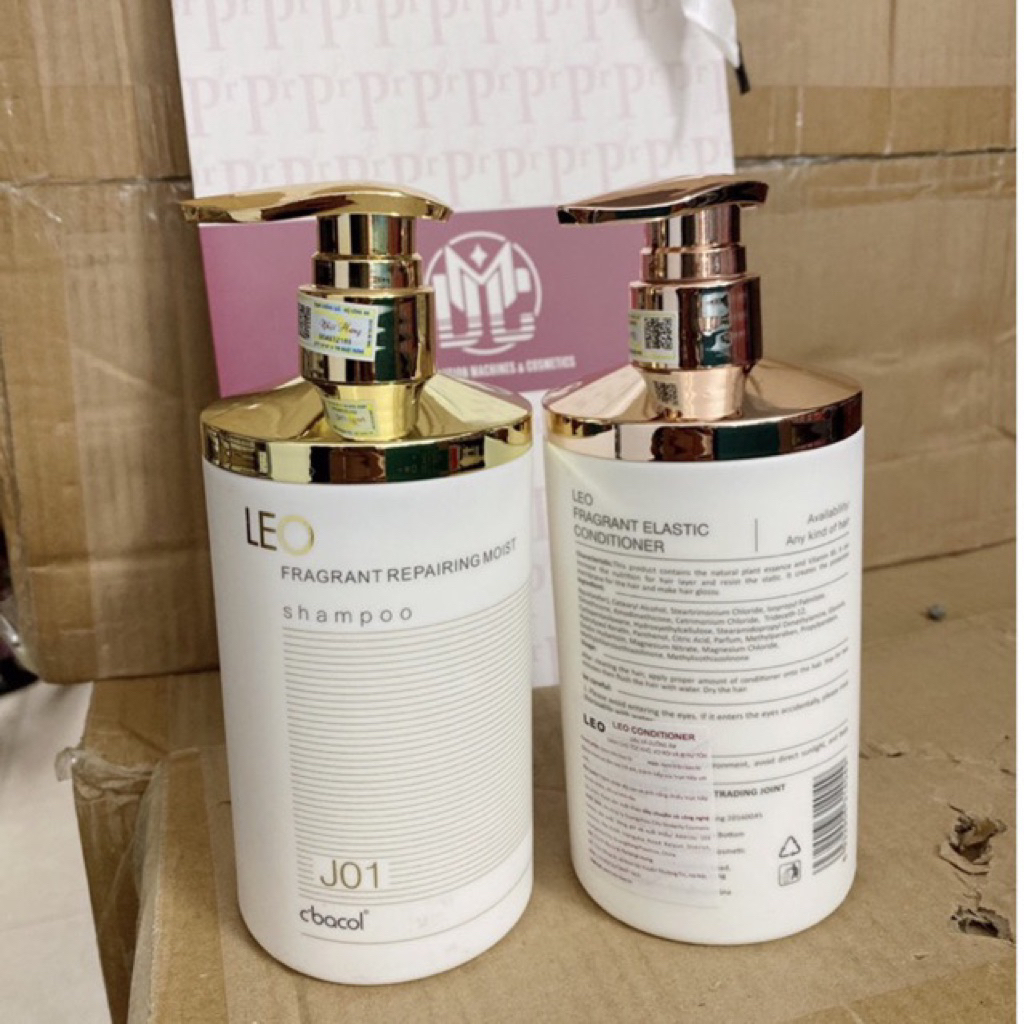 CHÍNH HÃNG Cặp dầu gội xả phục hồi tóc hư tổn siêu mềm mượt tóc LEO PROSEE 450ml