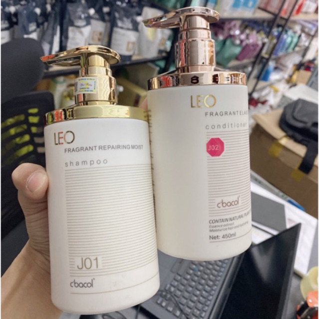 CHÍNH HÃNG Cặp dầu gội xả phục hồi tóc hư tổn siêu mềm mượt tóc LEO PROSEE 450ml