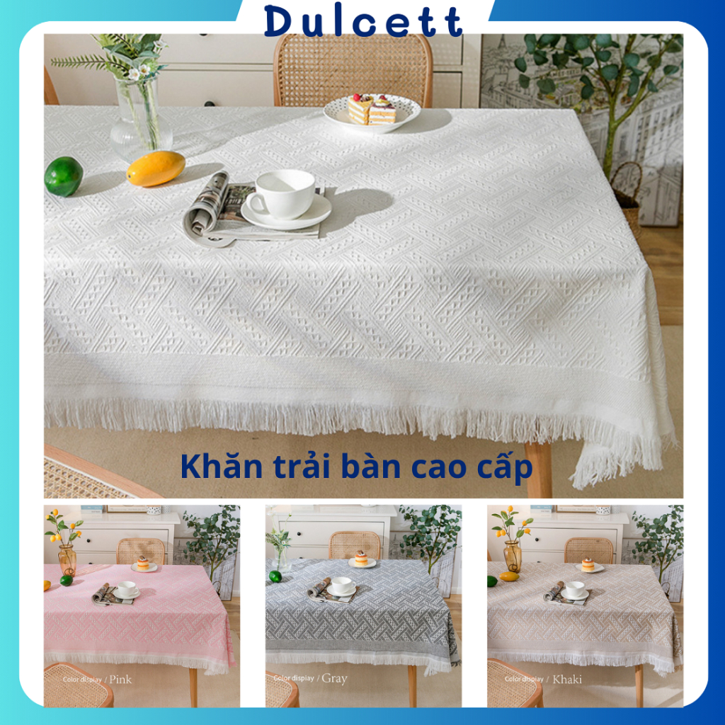 Khăn trải bàn vải cotton cao cấp, thảm phủ ghế sofa, khăn trải bàn tròn, chữ nhật, vuông