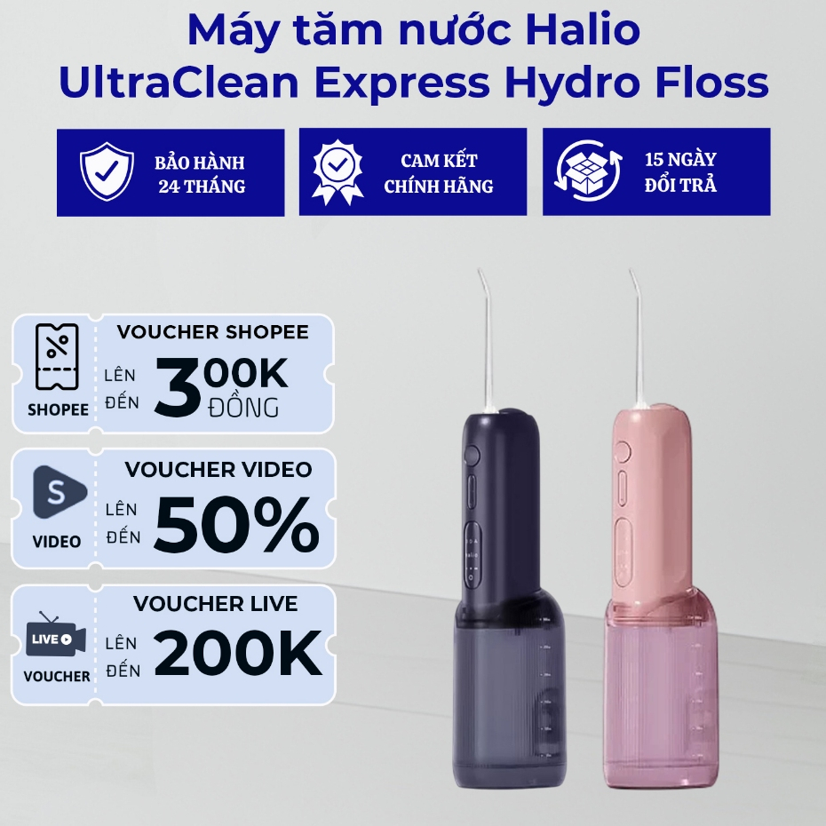 Máy tăm nước Halio UltraClean Express Hydro Floss phiên bản cho người ...
