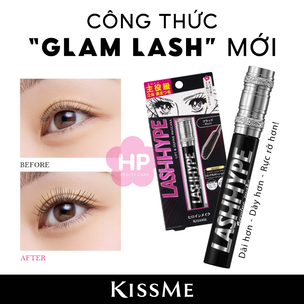 Mascara Bản Cải Tiến Giúp Chuốt Cong Và Dài Rậm Mi Kissme Heroine Make Lash Hype (8g)