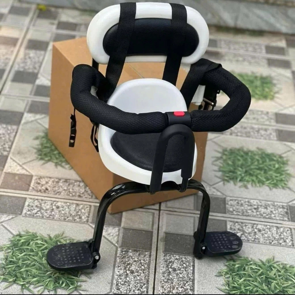 Ghế ngồi xe máy, ghế xe số/ ghế xe số cho bé đệm lưng quai xốp có đai an toàn Bi Bô Shop