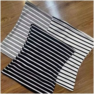 Áo ống sọc ngang thun co giãn mềm ôm gọn body màu trắng đen xám tinh tế VANISA CT484