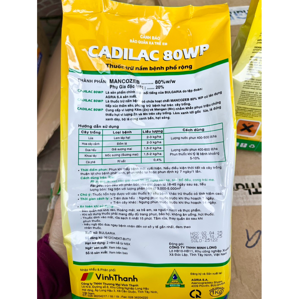 [CADILAC VÀNG 80WP] MANCOZEB VÀNG VĨNH THẠNH GÓI 1KG - SẢN PHẨM TRỪ NẤM ...