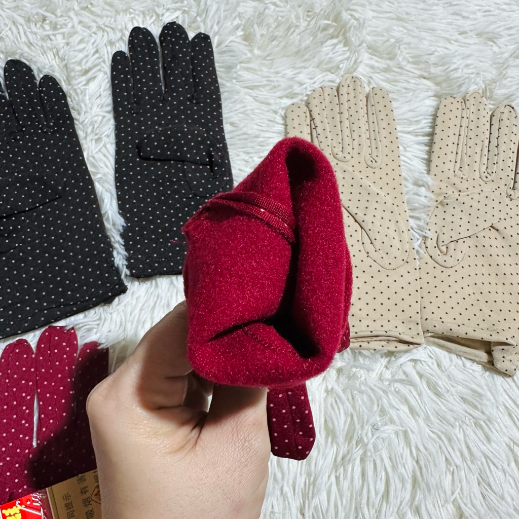 Combo 5 đôi bao tay lót lông ấm, chống nắng, vải co giản thời trang
