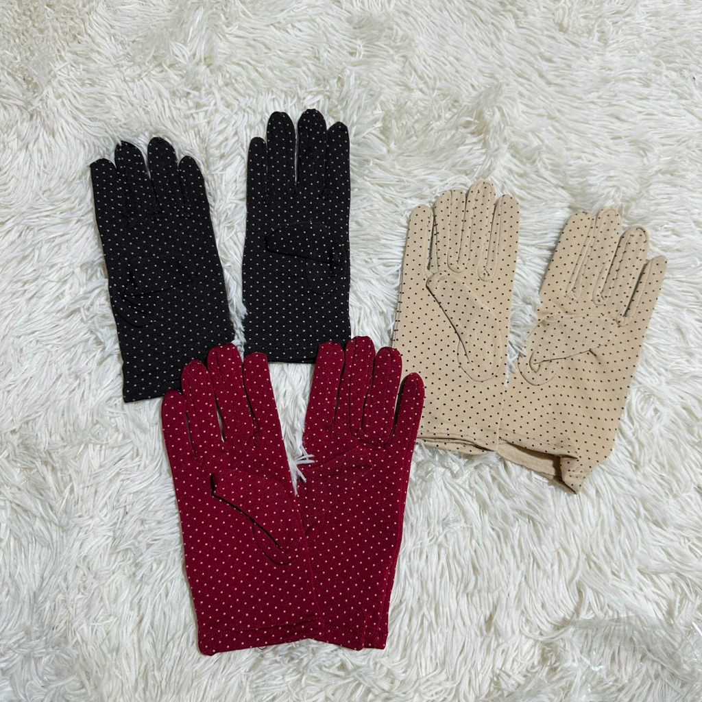 Combo 5 đôi bao tay lót lông ấm, chống nắng, vải co giản thời trang
