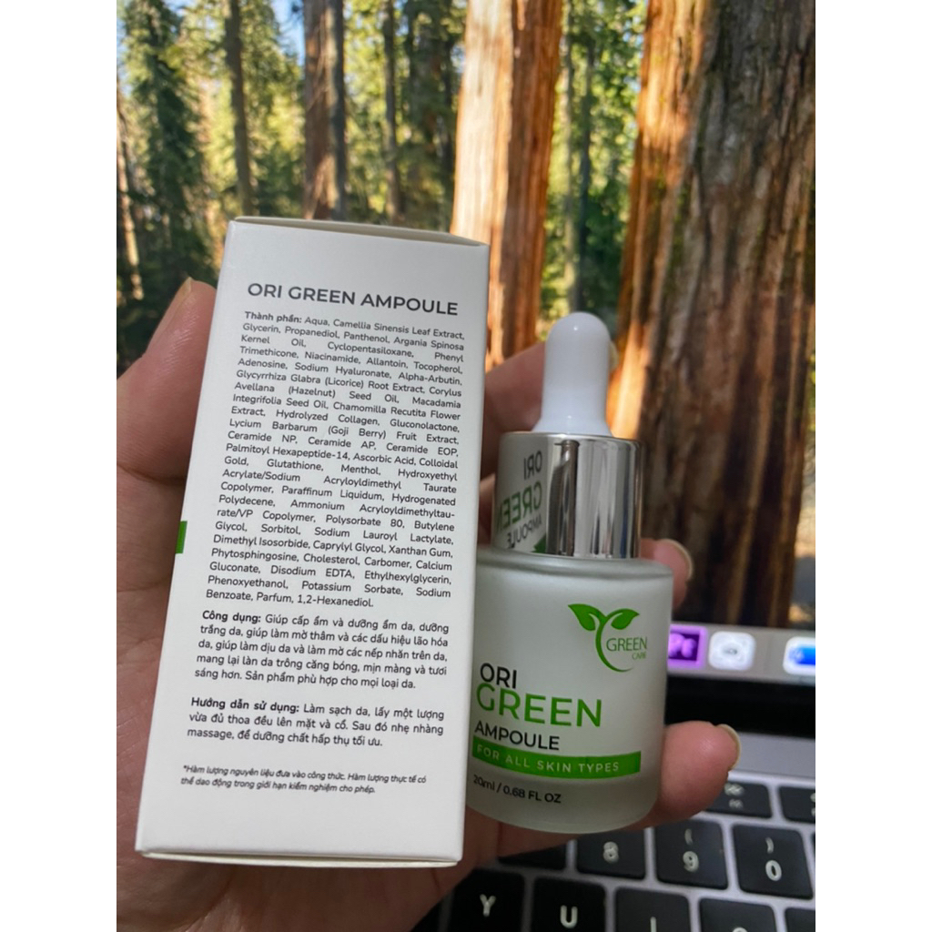 [Mua 2 tặng 1] Tinh chất cấp ẩm, phục hồi, dưỡng trắng da_ORI GREEN AMPOULE