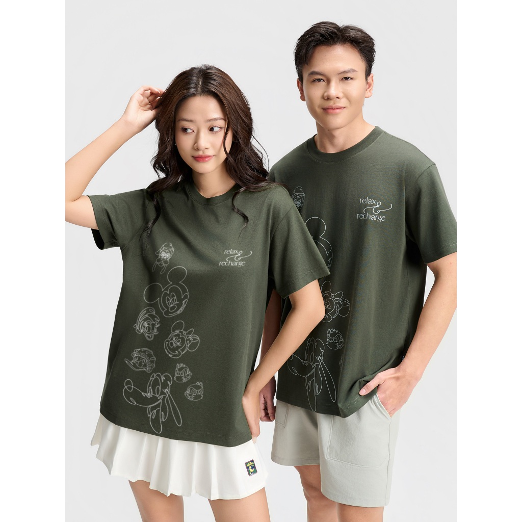 [MUA 4 GIẢM 20%][BST MIRL]Áo thun nam nữ 100% Cotton Relaxed Fit IN Floating Mickey & Friends - Áo đôi Coolmate