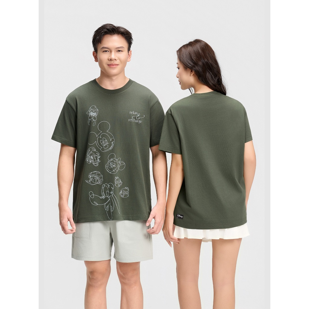 [MUA 4 GIẢM 20%][BST MIRL]Áo thun nam nữ 100% Cotton Relaxed Fit IN Floating Mickey & Friends - Áo đôi Coolmate