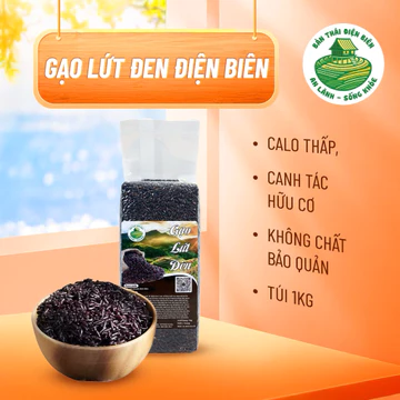 Gạo Lứt Đen Dẻo Điện Biên - Gạo Lứt Đen Hữu Cơ Cho Người Ăn Kiêng Giảm Cân - Loại 1kg/5kg - Bản Thái Food