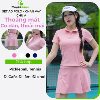 [FULL SET] Đồ Pickleball Nữ HT604 ICADO Váy Tennis Nữ Set Đồ Thể Thao Nữ Mềm Mịn Mát thegioidotap