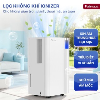 Máy hút ẩm gia dụng Block Fujihome DH10NEW, Công suất hút 10 lít/ ngày độ ồn thấp, lọc không khí ionizer