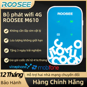 Bộ phát wifi 4G ROOSEE M610 -wifi di động, không cần lắp sim , hai mạng chuyển đổi, wifi 4G
