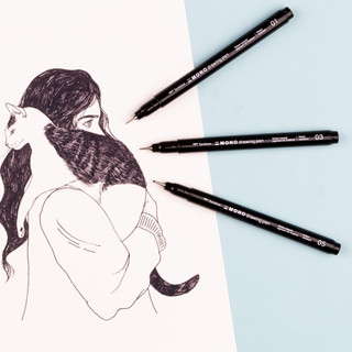 Tombow MONO Nhật Bản - Lẻ 1 Bút / Set 3 Bút Vẽ Kỹ Thuật Inking Mực - WATER-BASED INK DRAWING NEEDLE PEN