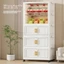 Tủ quần áo treo cho trẻ em có bánh xe, tủ đựng đồ gấp gọn đa năng, làm từ nhựa chất lượng cao.
