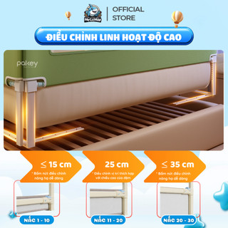 Thanh Chắn Giường Cho Bé Pakey Cải Tiến Nâng Hạ Dễ Dàng Chiều Cao Tối Đa 105cm, Khóa Chốt An Toàn - S1