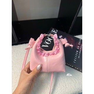 ( Mở Bán ) Túi xách nữ mini cầm tay đeo chéo đẹp mẫu mới phối viền bèo siêu xinh dễ thương thời trang cho mẹ và bé MN08