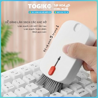 Bộ Vệ Sinh Đa Năng 5 Trong 1 – Làm Sạch Màn Hình Máy Tính PC laptop, Điện Thoại, Bàn Phím,Tai Nghe, Loại Bỏ Bụi Hiệu Quả