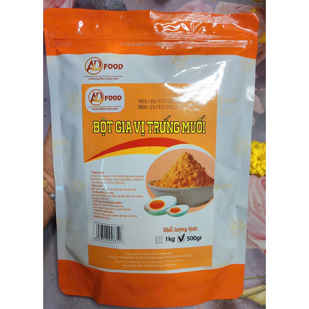 1kg/500g  Bột Trứng Muối khô mịn lắc các món chiên, làm gia vị nấu ăn,...