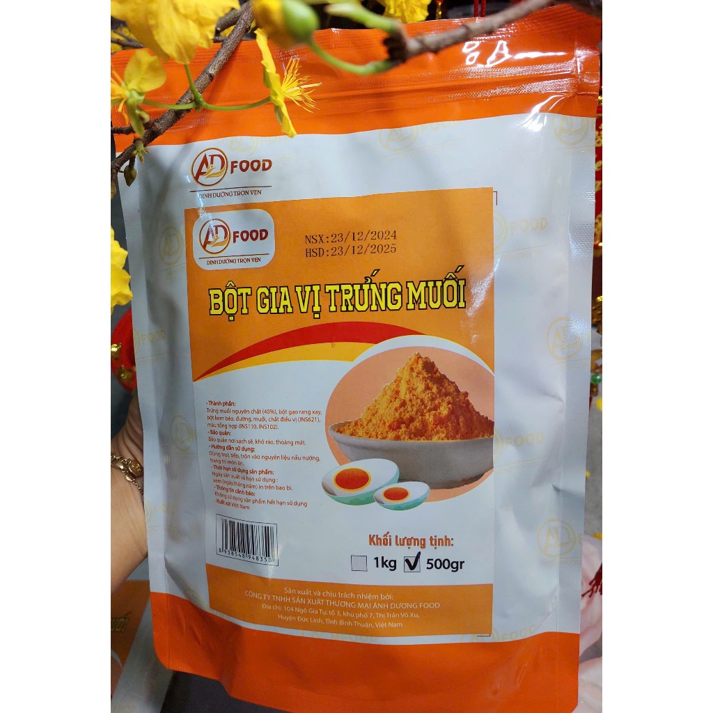 1kg/500g  Bột Trứng Muối khô mịn lắc các món chiên, làm gia vị nấu ăn,...