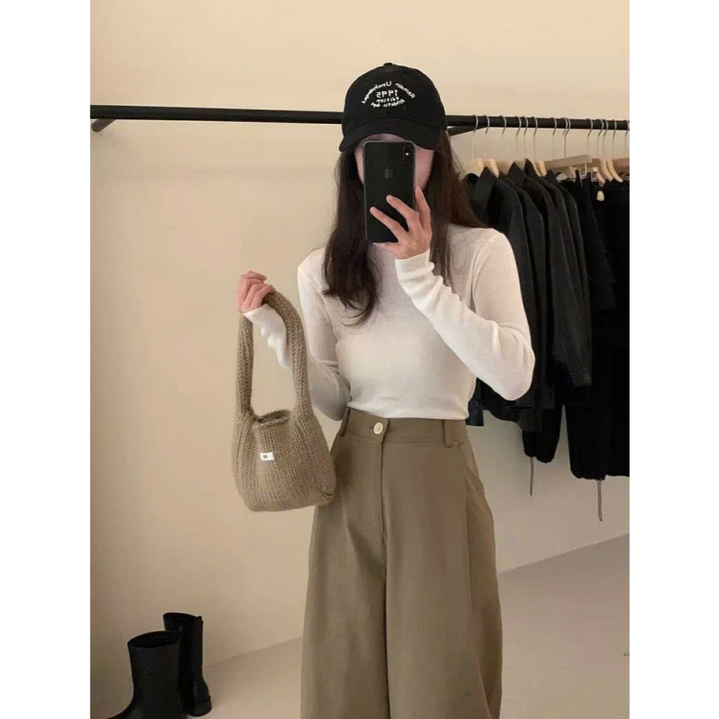 G55_ Áo giữ nhiệt len lông cừ có nhiều màu freesize