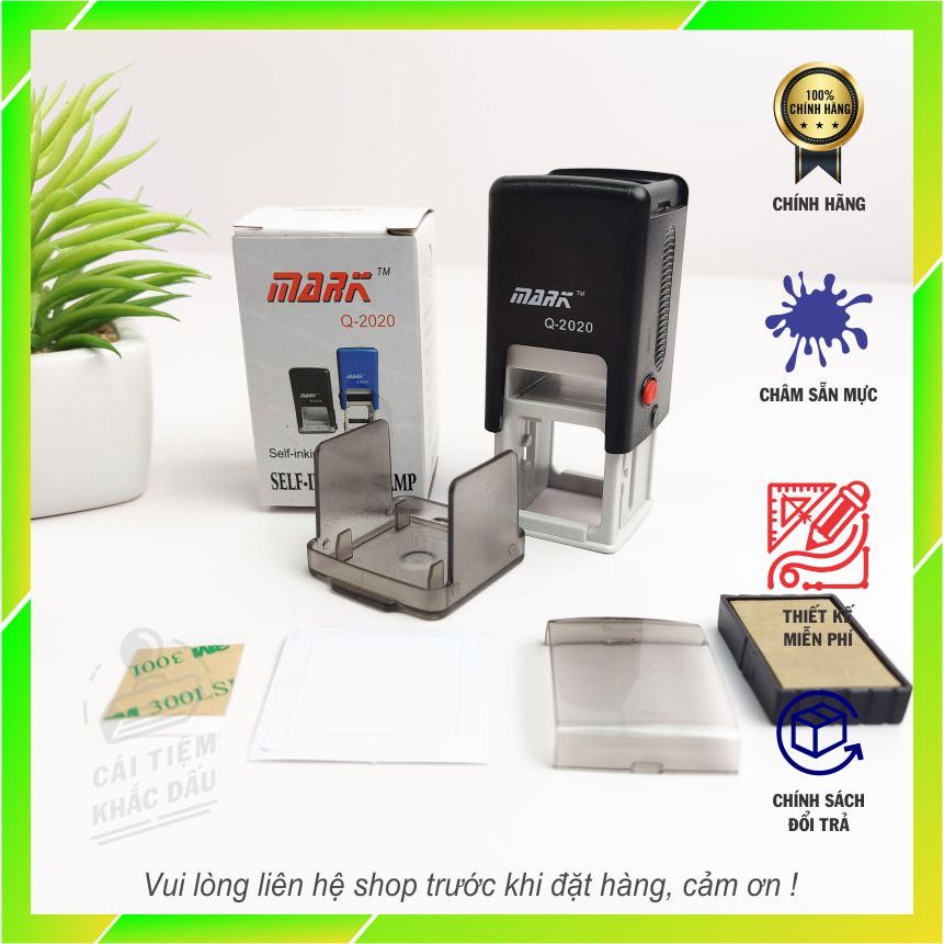 Con Dấu MARK Q-2020 – Dấu Vuông 20x20mm – Khắc Tên/Logo Theo Yêu Cầu ...