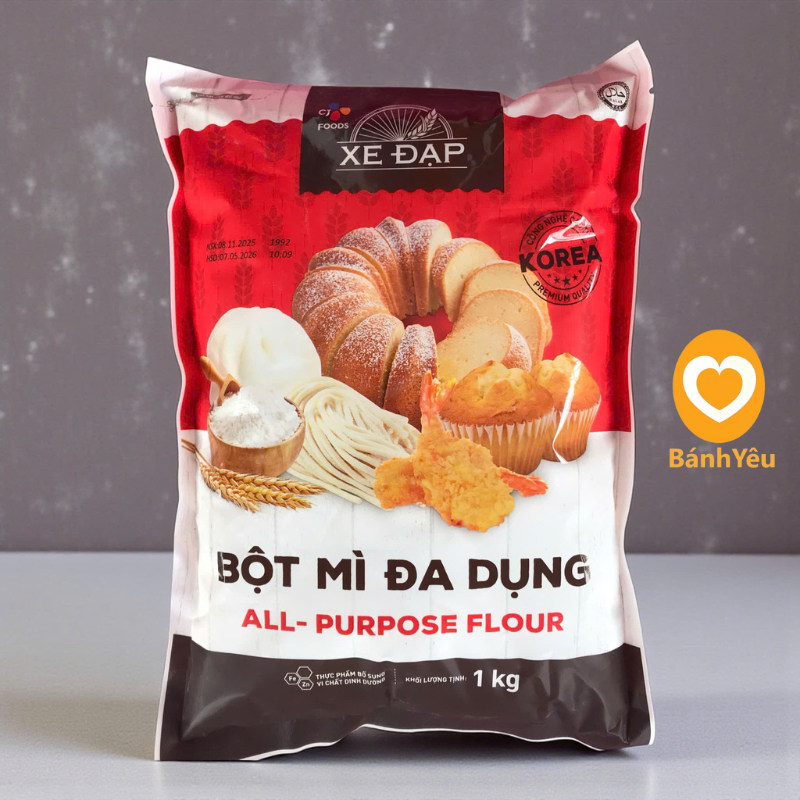 Bột Mì số 8/11/13 hiệu Xe Đạp gói 1kg - Bột Mì làm bánh chuyên nghiệp